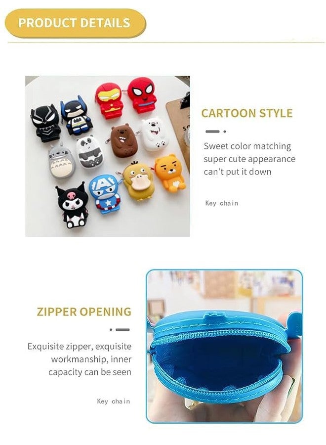 Valente Universal Cute Cartoon Silicone Zipper Coin Purse Pouch for Kids & Girls. (White Bear) - Image 4